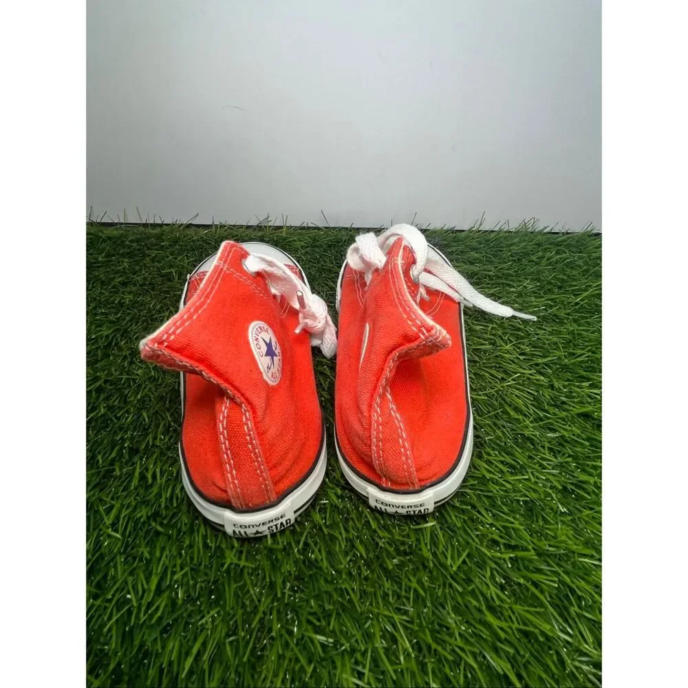 Converse Chuck Taylor All Star Hi Kids Size 10 Orange High Top Sneakers